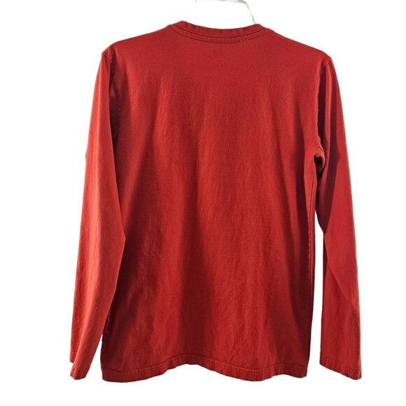 Armani Exchange A/X Women’s Size Small Red V-Neck Long Sleeve Cotton T-shirt - Picture 10 of 15